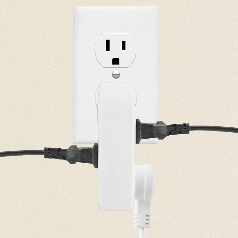 Adaptador divisor de pared vertical de 3 vías con 3
