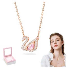 Collar De Cisne Plata Dijes De Moda Regalos Para Mujeres