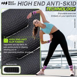 Ankle Wrist Weights for Women Men A Pair of 4 Lbs BeatBoost Arm Leg Weight Set with Adjustable Straps for Walking Pilates Exercise Workout Gym Aerobics Pink