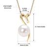 DENGGUANG Gold Plated Pearl Necklace, Freshwater Cultured Single White Pearl