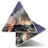 2 x Triangle Stickers 10 cm - Makati Skyline Philippines