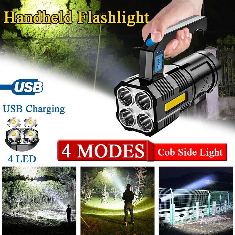 Wrrozz LED Flashlight USB Rechargeable, High Lumens Tactical Light with