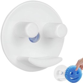Luxiremi Smiley Face Sponge Holder, Scrub Sponge Holder, Suction Cup Scrub Holder for Sink, Kitchen Sponge Holder, Holder for Scrub Daddy Mommy Sink Organization(Sponges Not Included)