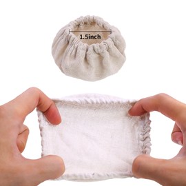 EDOBLUE Fabric Bread Fermentation Cover, Sourdough Starter Jar Cloth Covers Unbleached Reusable for Bread Rising Sourdough Bread Proofing Cover Sewn Cloth Cover for Sourdough Starter（5 Pack）