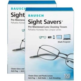 Bausch + Lomb Sight Savers Pre-Moistened Lenses Cleaning Tissues (200 ct) New