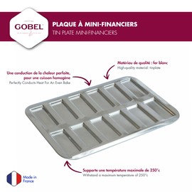 Gobel 167030 Platte Mini Financier Weißblech
