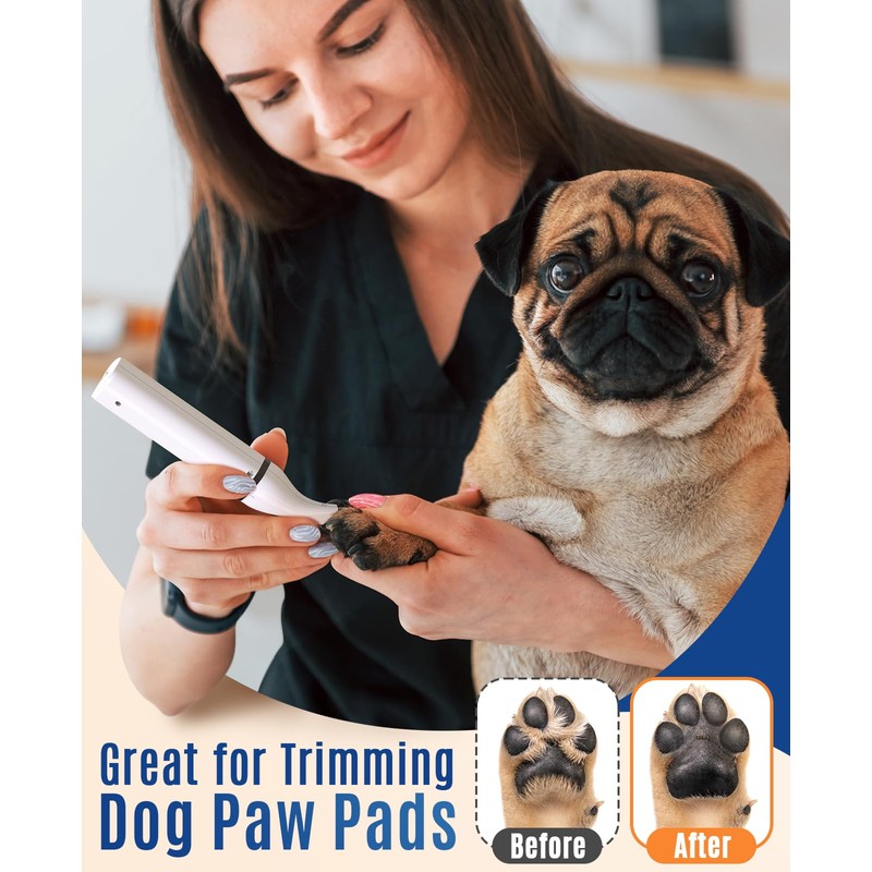 oneisall Dog Clippers with Double Blades,Cordless Small Pet Hair Grooming