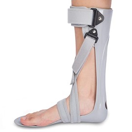 AFO - Soporte para caída de pie, férula para tobillo y pie, órtesis para caminar con zapatos o dormir para accidente cerebrovascular, hemiplejía (Mediano-Derecho)