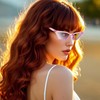 XDGBGFN 4 Stück Rave Brille Damen Cateye Gläser Retro Sonnenbrille