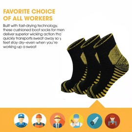 Pack Of 6- Men Work Trainer Summer Socks Ankle Quarter Trainer Athletic Running Thick Heavy Duty Work Socks Low Cut Outdoor Sport Socks -Black Green-Size UK 6-11.