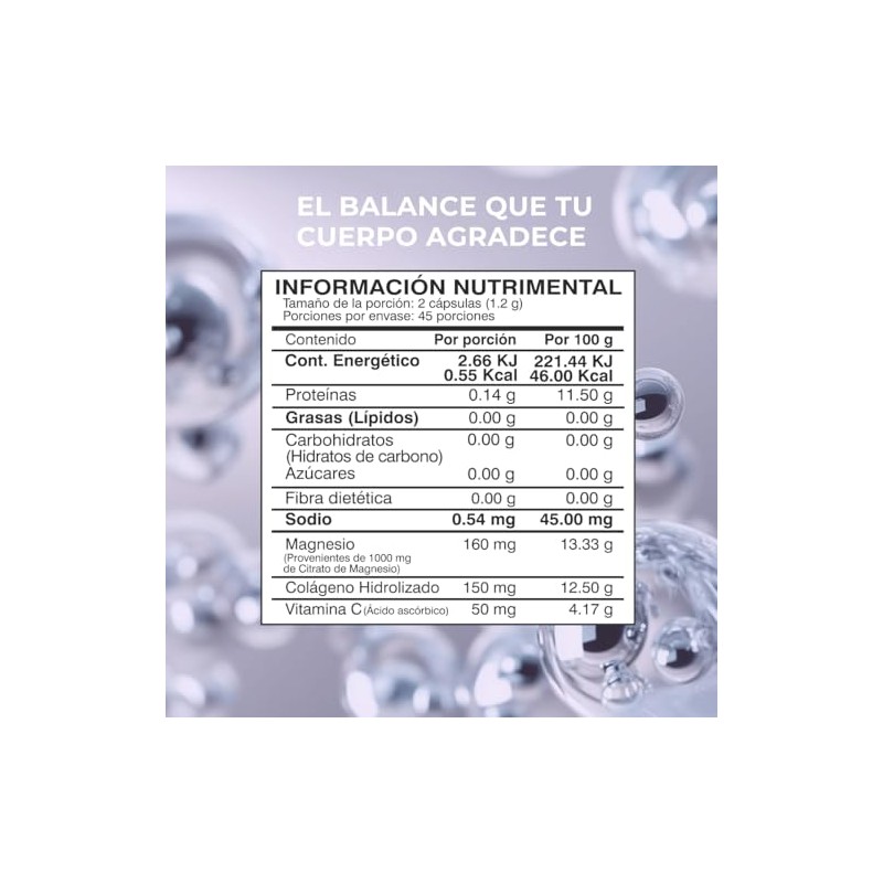 BIOSUPLE Citrato de Magnesio 90 Cápsulas Con Vitamina C y