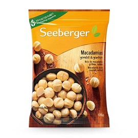 Seeberger Macadamias Roasted & Salted: Finely Refined Macadamia Nuts - Gently Roasted with Fine Salt Note - Intensely Nutty - Peeled, Vegan (1 x 125 g)