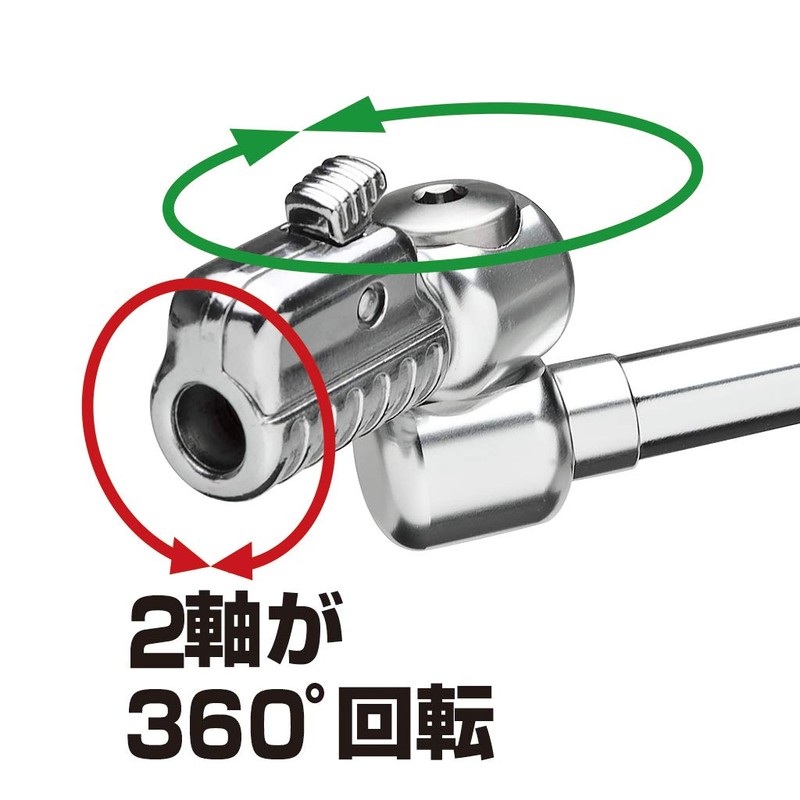 STRAIGHT Tire Air Chuck One-Touch Type Swivel Head 1/4 15-1500