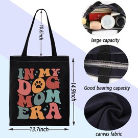 ENSIANTH In My Dog Mom Era Tote Bag - Pet Lover Gift for Mother's Day - Dog Mama Shopping Bag (B Bag CA)