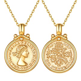 Silvora Coin Necklace, Women's, Popular, Brand, Metal Allergy, Pendant, Accessory, Sterling Silver, No Gemstone