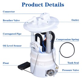 AdvanEX Fuel Pump Assembly Compatible with Nissan 2004-2006 Altima 3.5/2.5L, 2004-2009 Quest 3.5L & 2004-2008 Maxima 3.5L Replaces E8545M P8545M SP4013M