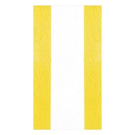Caspari Bandol Stripe Paper Guest Towel Napkins in Yellow - Four Packs of 15