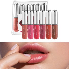 6 Colors Nude Lipstick Makeup Set, Matte Liquid Lipstick, Velvet Matte Long-Lasting Waterproof Non-Stick Cup Not Fade Pink Lip Gloss Red Lipstick Makeup Set Gift Kit (01, Set)