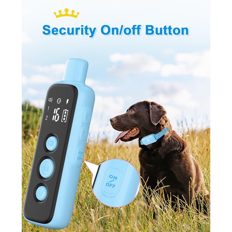Bousnic Shock Collar for Dogs - Waterproof Rechargeable Dog Electric