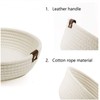 3 Piece Cotton Rope Woven Storage Basket Set Round Cotton
