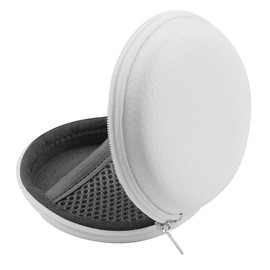 Geekria Shield Case Compatible with JayBird, Bose SoundSport, Jabra Sport, Powerbeats, Headphones, Replacement Protective Hard Shell Travel Carrying Bag with Cable Storage (White)