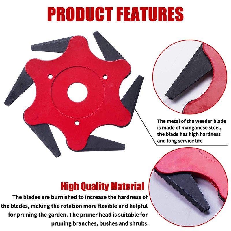 9" x36 Teeth Carbide Tipped Blades & Steel Trimmer Head