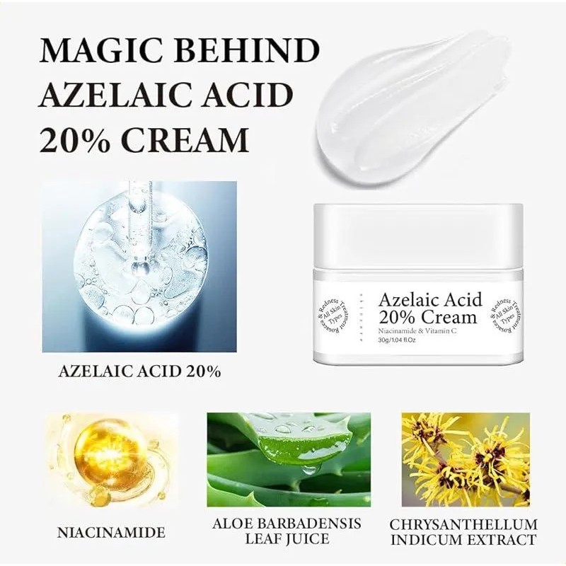Crema De Ácido Azelaico Al 20%, Suero De Ácido Azelaico
