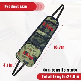 QUICTO Car Seat Storage Hanging Bag, Car Seat Side Organizer, Multifunctional Storage Bag, Large Netted Pocket, Can Hold Mobile Phone, Wallet, Glasses, Suitable for Cars, SUVs, Trucks (Green)