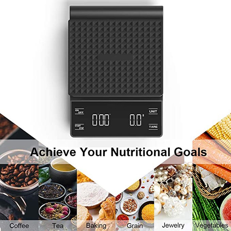 Electronic Coffee Scale Digital Kitchen Baking Scales with Timer LCD