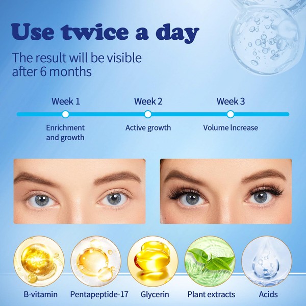Eyelashes Serum Growth,Lash and Brow Serum,4 ML Lash Enhancing Serum