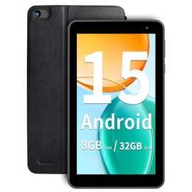 VASOUN Android 15 Tablet 7 inch 2025, 8GB（3GB+5GB Expand） RAM 32GB ROM, 5-Core Processor, Ultra-Portable, 5G WiFi 6, 3500mAh Battery, Kids & Travel Tablet with Case