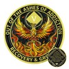 Leafence Phoenix Recovery Coin with Serenity Prayer Commemorative Addiction Recovery