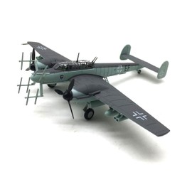 Enatuhter 1/100 Scale Diecast Military Model Attack Plane Model German Bf-110 Fighter Jet Model Plane for Gifts