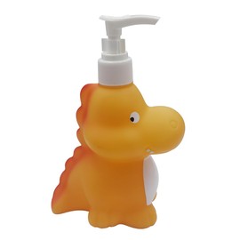 Cute Dinosaur Hand Soap Dispenser - Cartoon Soap Pump for Kids, Shampoo & Shower Gel Dispenser, Easy-to-Use Bathroom & Kitchen Accessories, Adorable Yellow Dinosaur Design