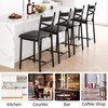 IDEALHOUSE Bar Stools Set of 4, Upholstered Bar Chairs with