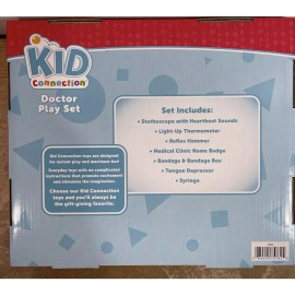 Kid Connection Doctor Play Set New 8 Realistic Pieces Roll Play Purple/Pink Set