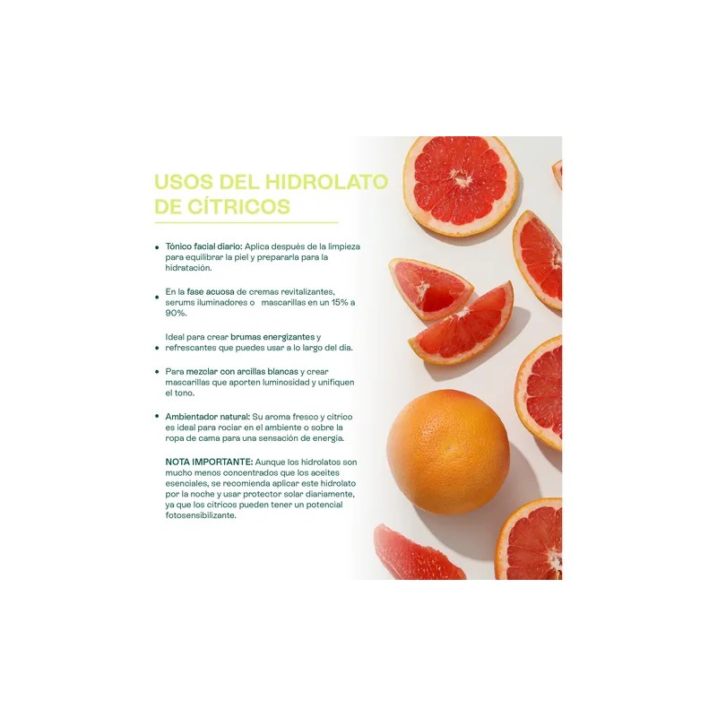 Hidrolato De Cítricos Facial, Corporal Y Capilar 1 L