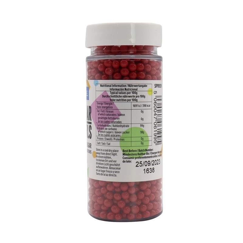 PME Sugar Pearls Red 100 g