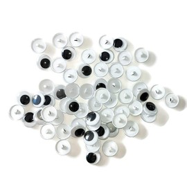 50 Pcs Sew On Googly Wiggle Eyes Button for DIY Crafts Stuffed Plush Dolls Making Scrapbooking Projects (15mm)