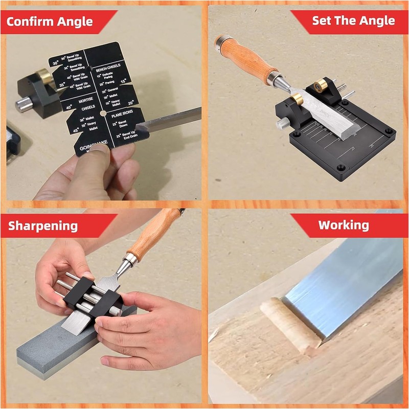 Honing Guide System Woodworking Plane Chisel Sharpening Kit Aluminum Alloy