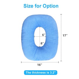 MESINURS Anti-Decubitu Pad Bed Cushion - Donut Nursing Bed Sore Pad for Bedridden, Elderly, Disabled, Comfort & Breathable for Pain Relif (17"x16", Oval)