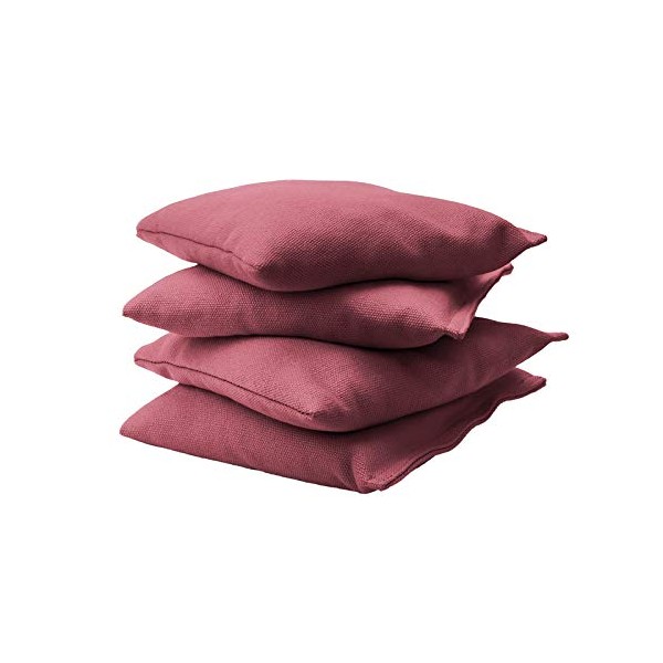 GoSports Official Regulation Cornhole Bean Bags Set (4 All Weather Bags) - 16 Colors Available - Crimson/Burgundy