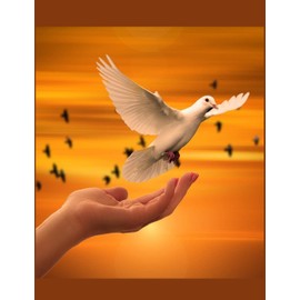 The Dove Christian Inspirational Notebook: 100 Pages 8.5" X 11" Wide Ruled Line Paper