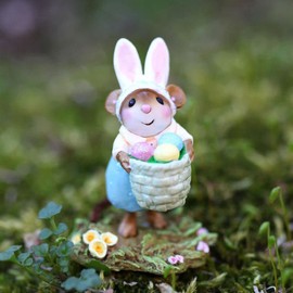 Wee Forest Folk M-719b Hoppy Easter Boy - Blue (New 2022)