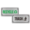 Recycle Stickers for Trash Bins,Magnetic Recycling Stickers for Trash Can,Silver