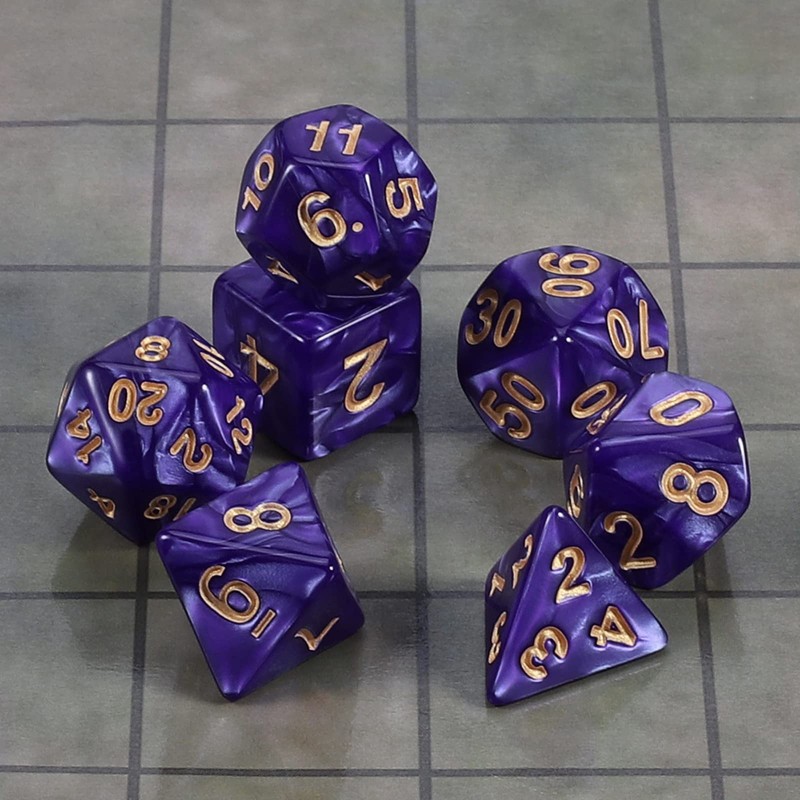 CiaraQ DND Polyhedral Dice Set with Dice Bag for Dungeons