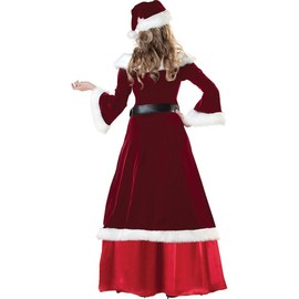 Cuteshower Women's Deluxe Costume Mrs. Claus Clothing Cosplay Suit for Christmas Large