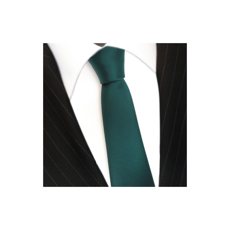 TigerTie Slim Satin Tie in Solid Colour in Various Colours
