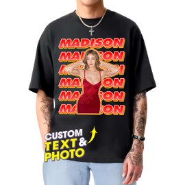 H-DEWALL Custom Shirt Summer Outfit Girlfriend Shirts for Boyfriend Custom Face Shirt Y2k Clothes 2025 for Valentines and Birthday Day