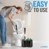 UMIEN Toilet Brush & Plunger Set - 18in Steel, No-Rust,